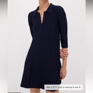 Tuckernuck Pomander Place Pleated Collared Knit Dress Size XS